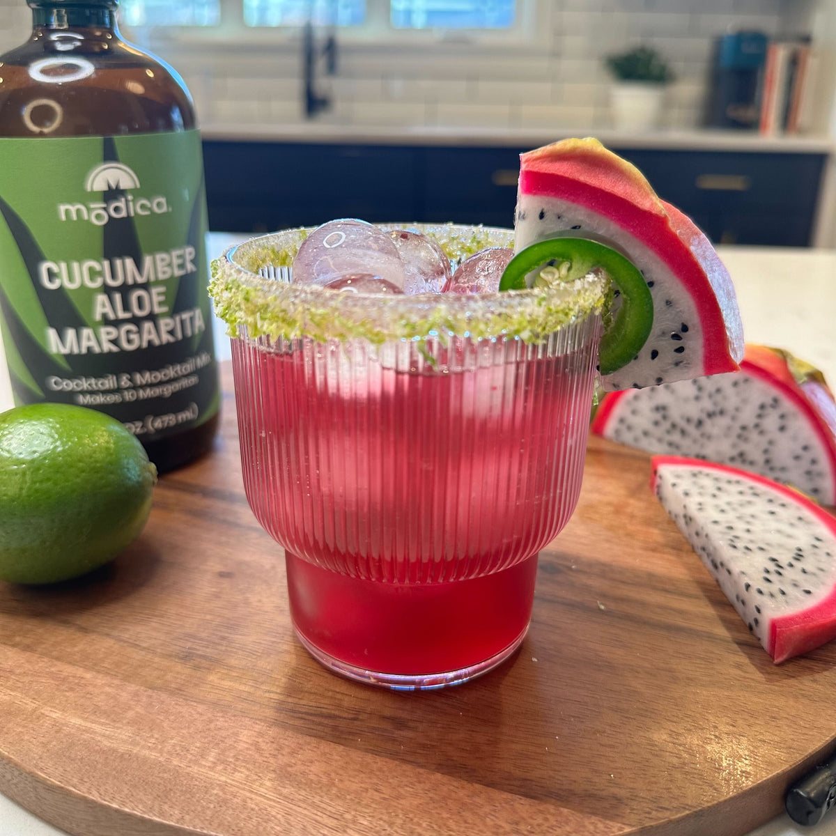 dragonfruit chili margarita