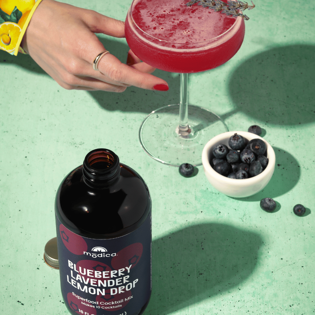 blueberry lavender lemon drop cacao espresso martini turmeric ginger moscow mule mocktail cocktail mixer healthy