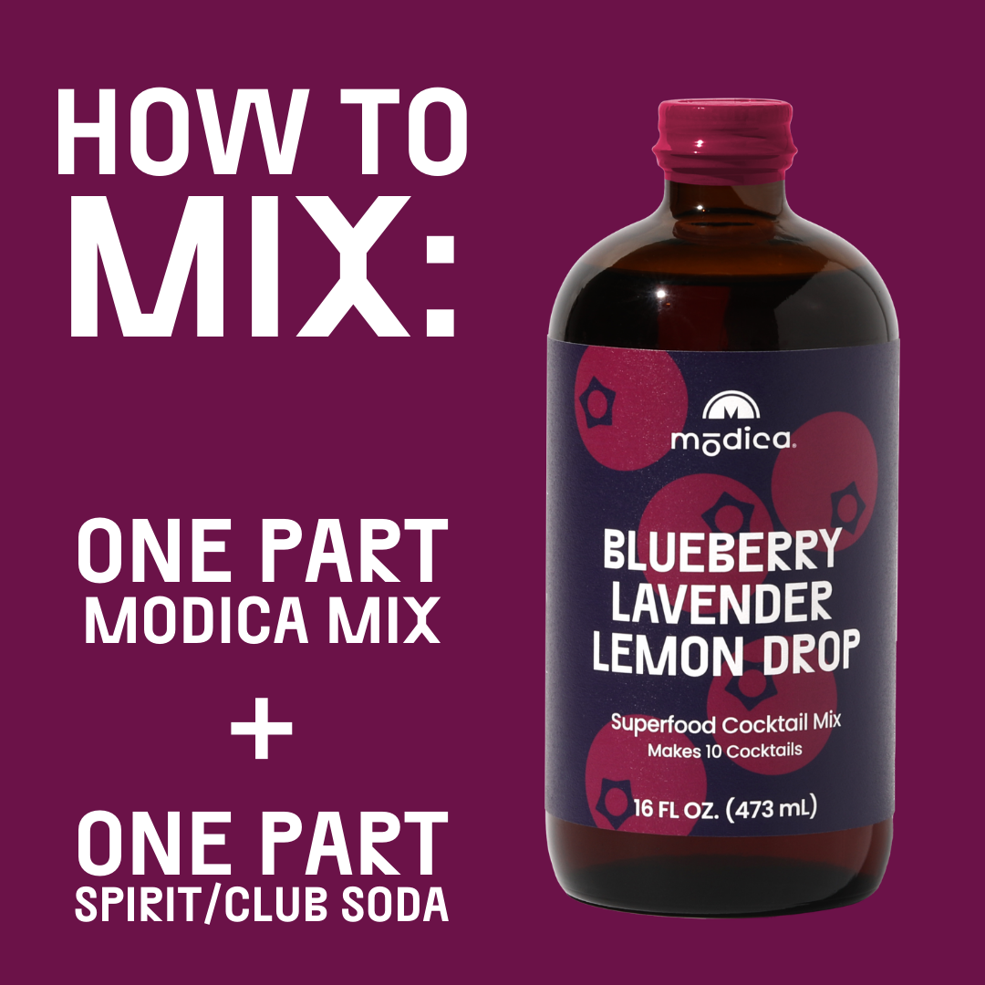 blueberry lavender lemon drop cocktail mocktail mix