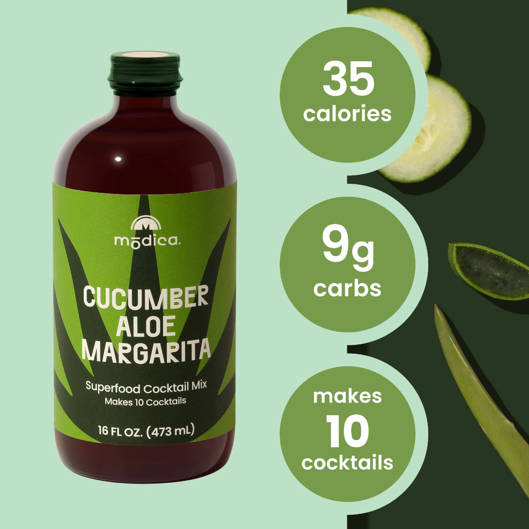 healthy cucumber aloe margarita mixer mocktail cocktail infusion