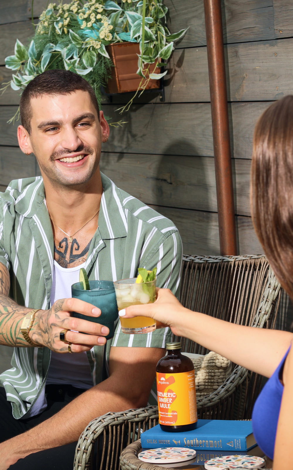 people celebrating modica superfood cocktail