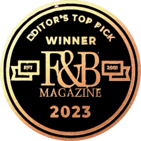 Food and Beverage Magazine Editor's Top Pick 2023 winner seal